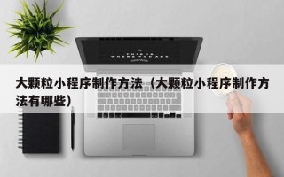 江苏大颗粒小程序制作方法（大颗粒小程序制作方法有哪些）